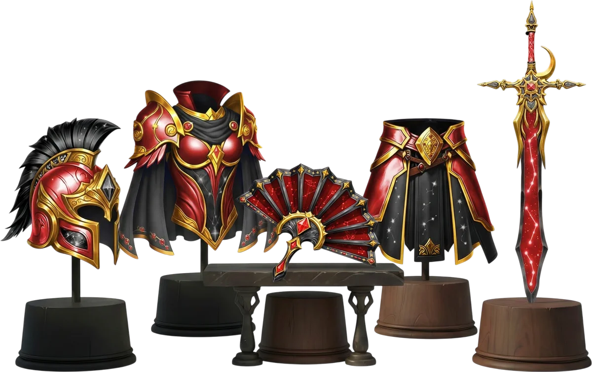 Game of War Fire Age - Dragon War Onyx Battleplate Gear Set | GoW Fire Age